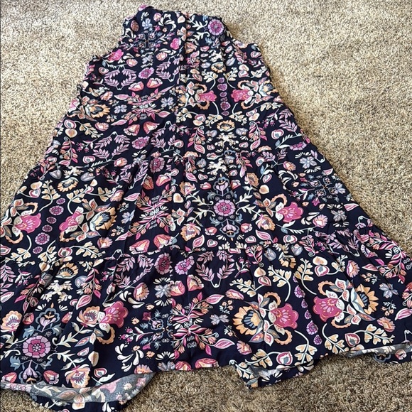 Croft & Barrow Pink and White Ruffled Maxi Skirt - Picture 3 of 4